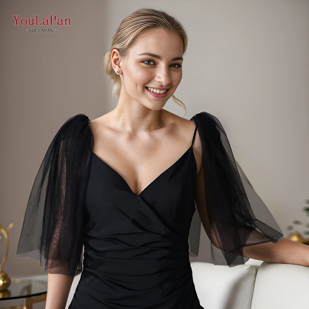 

YouLaPan G40 Wedding Shoulder Veil for Wedding Wrap Party Bolero Women Bride Cape Wedding customizablOrganza Cape Tulle Cape