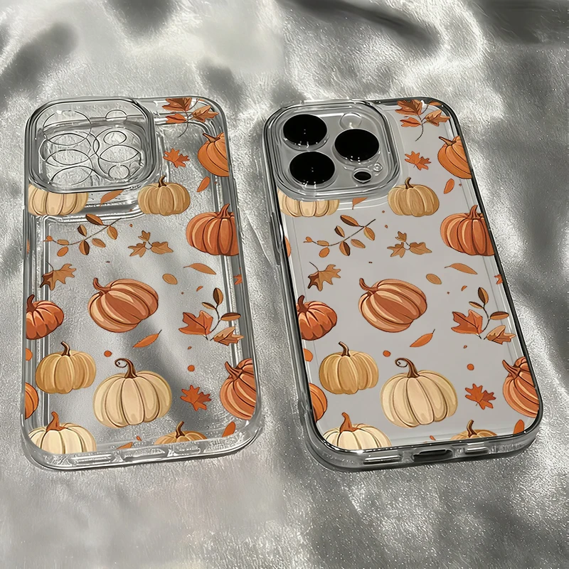 Halloween-Muster Transparente Handyhülle für iPhone 18 17 Pro Max 16 15 14 Plus 13 12 11 8 7 17e 16e 17 Air XS Max XR X XS Cover