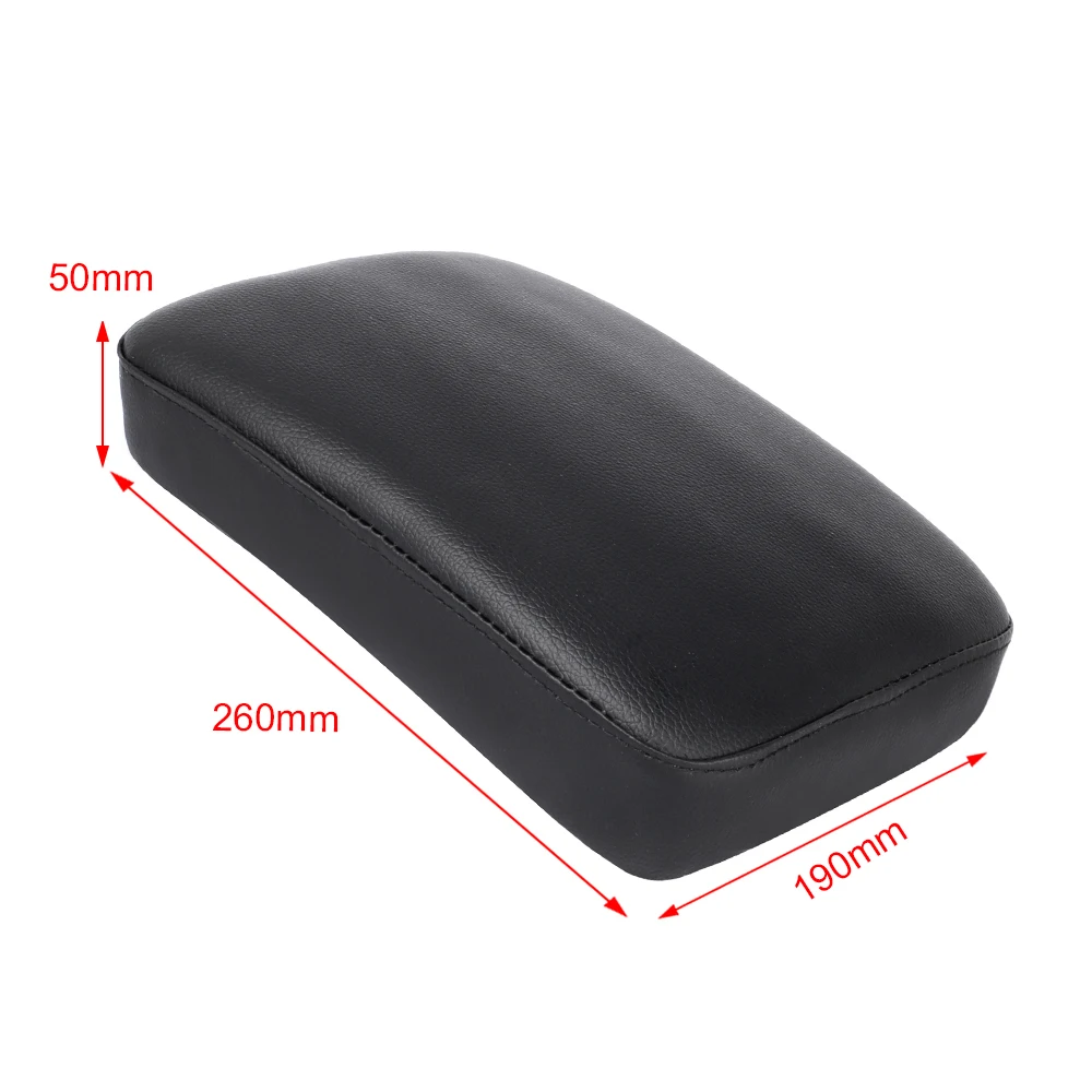 Black Rear Passenger Cushion 8 Suction Cups Pillion Pad Seat For Harley Dyna Sportster Softail Touring XL 883 1200