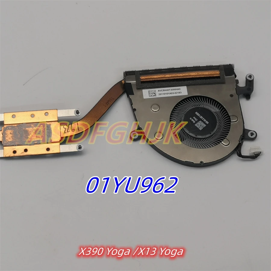 For Lenovo For Thinkpad X390 Yoga X13 Yoga Gen 1 CPU Cooling Fan Heatsink Assembly Radiator Cooler 01YU961 01YU962 Tested