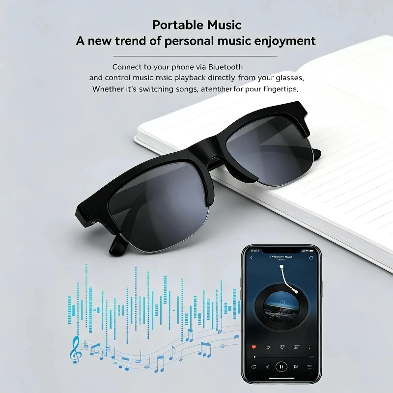 OnePlus 8K Smart AI Glasses 2400MP Translation Bluetooth Conversation Recording Listening To Music Insert Cards Smart Sunglasses