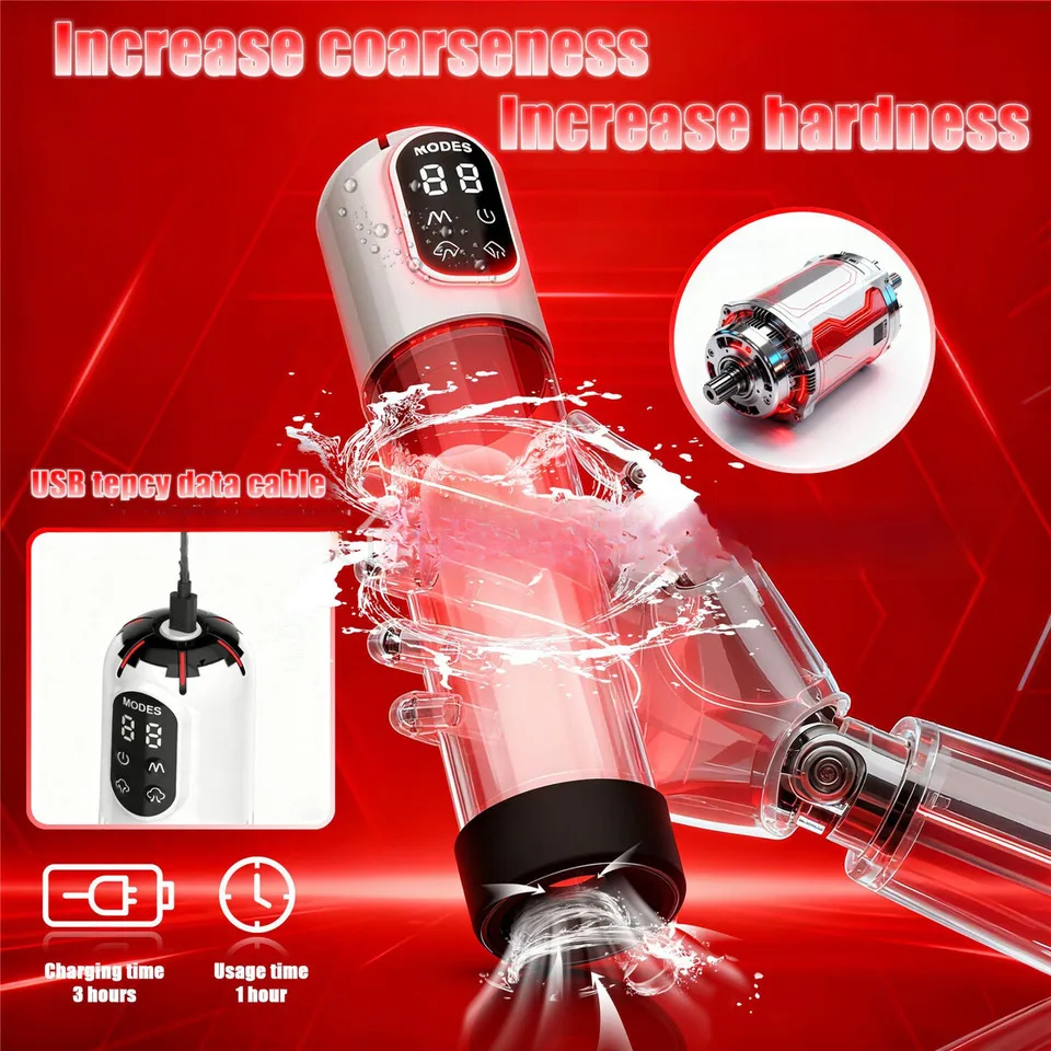 مضخة القضيب القضيب المكبر موسع الكهربائية القضيب مضخة تفريغ مع التدريب الذكي القضيب كم الذكور معدات الاستمتاع واللعب الجنسي للرجال #2