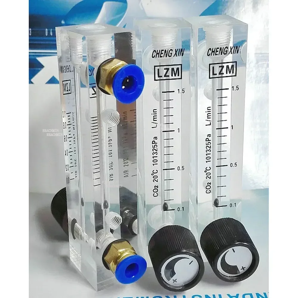 0.1-1 0.1-1.5 0.2-2 lpm LZM-6T CO2 Rotameter z wcisnąć zawór sterujący w Fit 6 8 10mm Tube