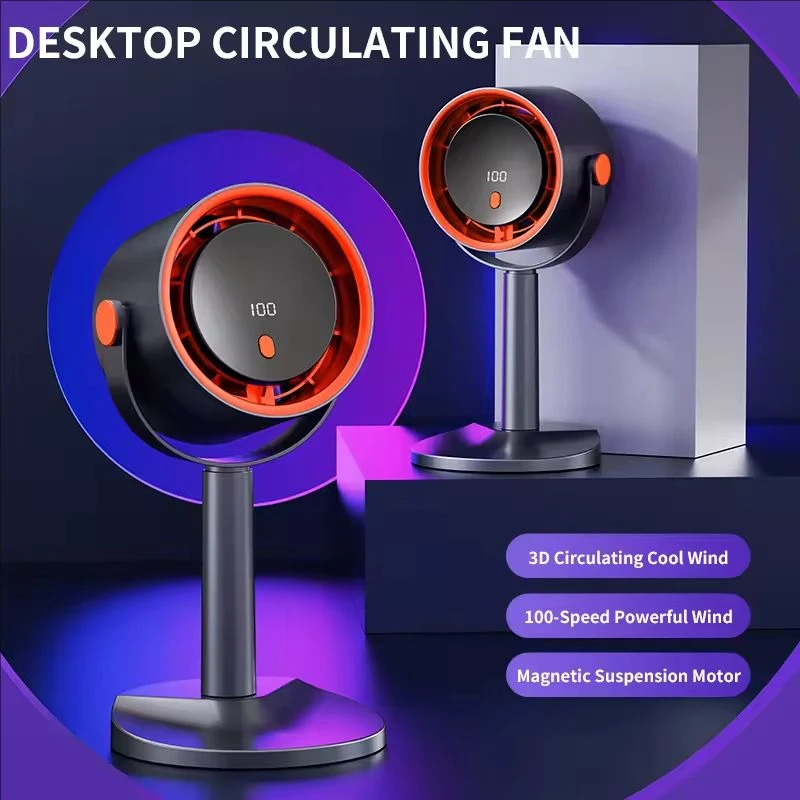 Bladeless Electric Fan Portable Outdoor Camping Fan with Timer Function Office Dormitory USB
