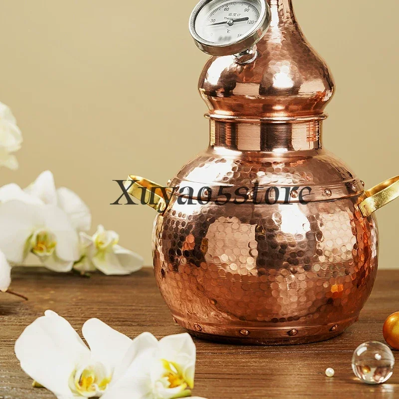 Household Small Distiller Pure Dew Distillation Machine Essential Oil Extractor Ancient Copper Distillation Equipment