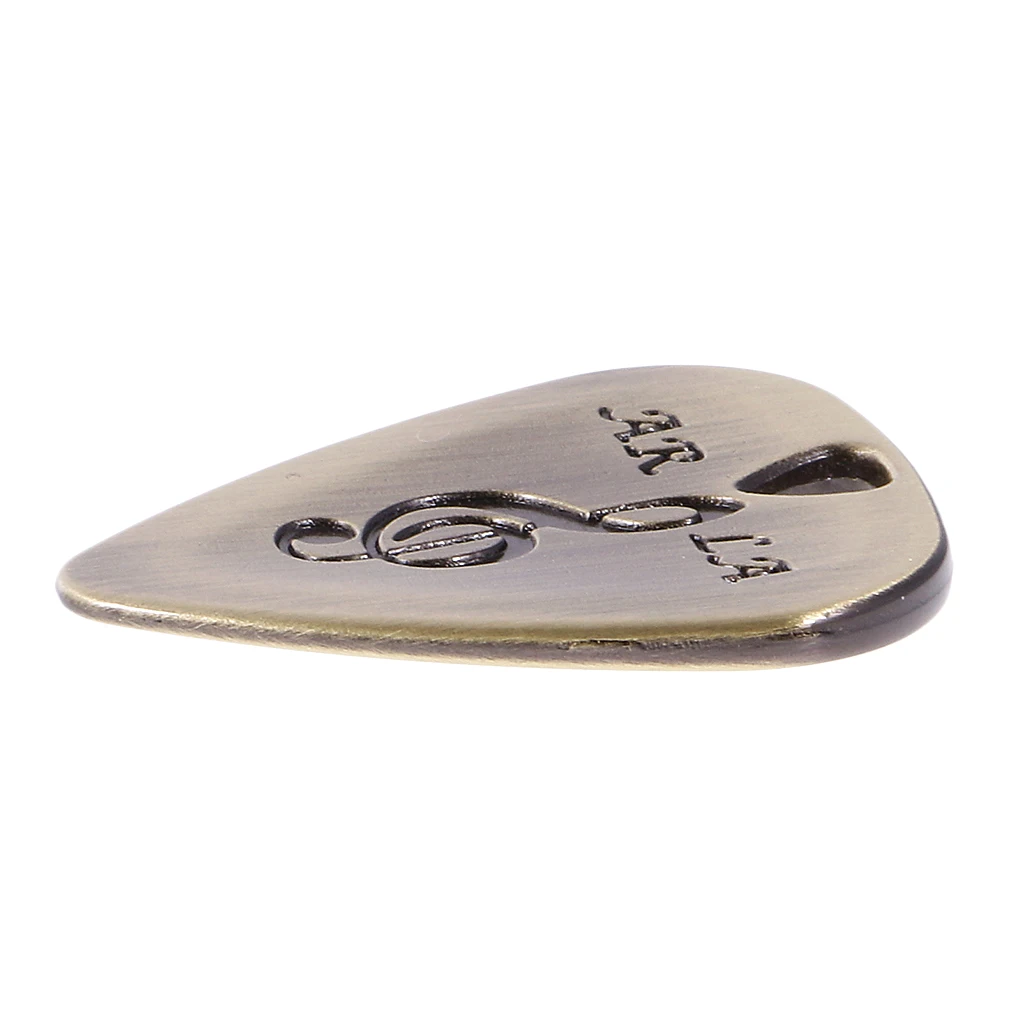 Lightweight Bronze Guitar Plectrum Non-slip Pick for Acoustic Electric Guitar Accessory and Necklace