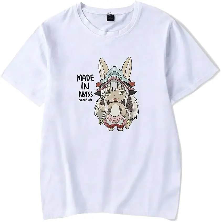 New Anime T-Shirt Made in Abyss Merch Casual Short Sleeved T Shirt Unisex Tee