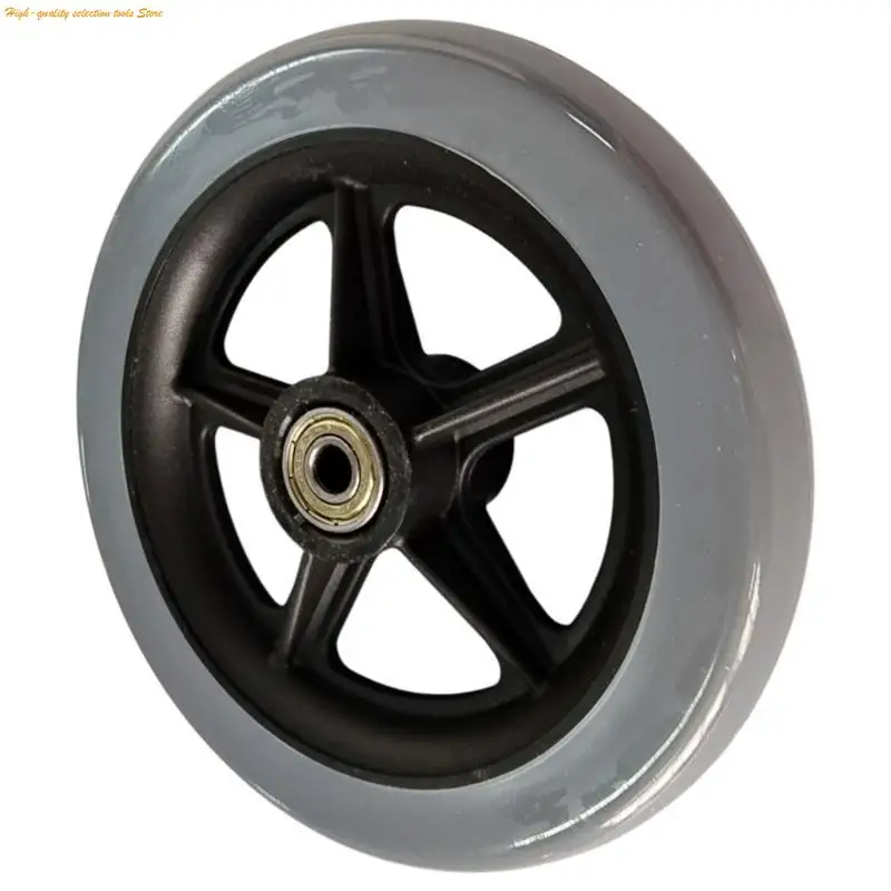 203F 6/8 Inch Heavy Duty Wheelchair Front Castor Smooth Flexible Tire Wheel Wheelchair Replacement Parts