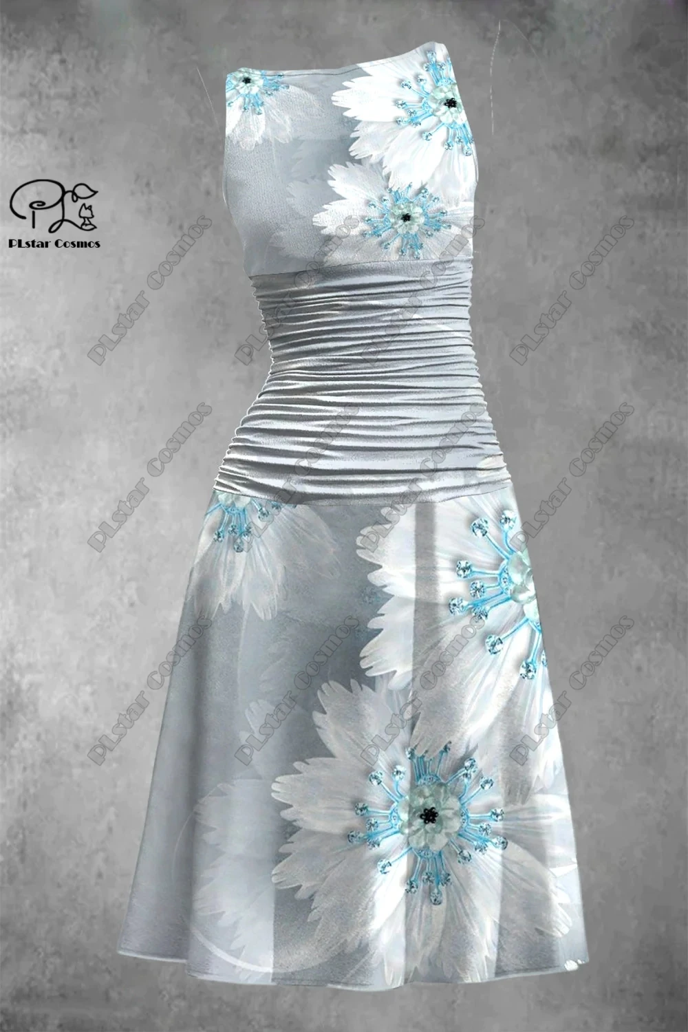 

PLstar Cosmos 3D printed floral series floral pattern art print new vest dress is a gift for yourself H-2