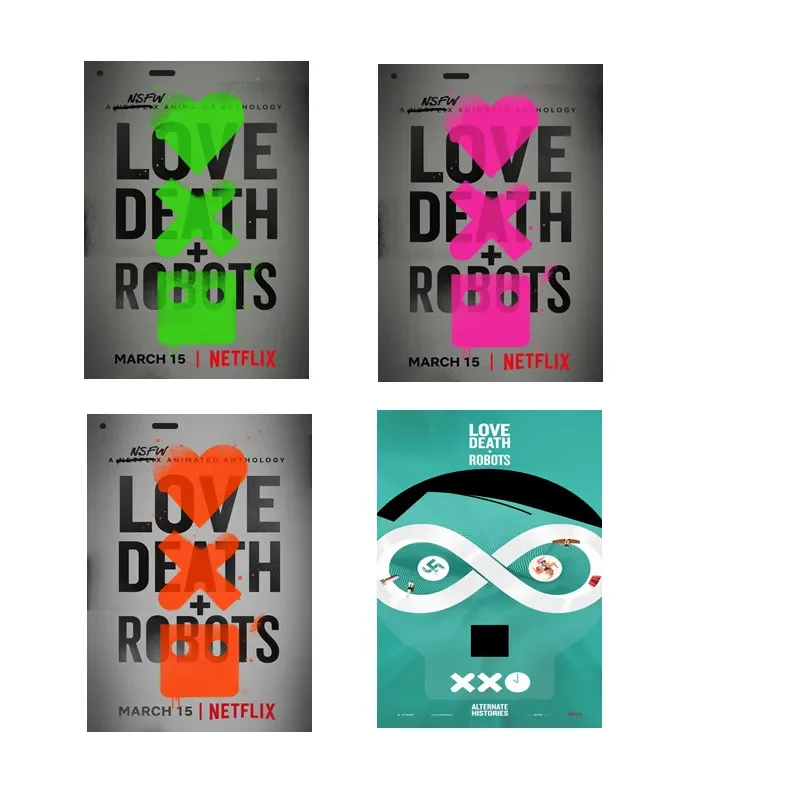 Amor, Death & Robots Temporada 1, póster artístico impreso en lienzo, decoración de la sala de estar, imagen de pared del hogar