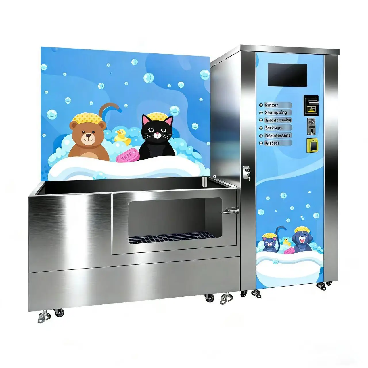 Pet Washing Station PW001 Touch Screen Automatic Self Service Pet Bathtub Convenient Cleaning For Pet Salon Dog Cat