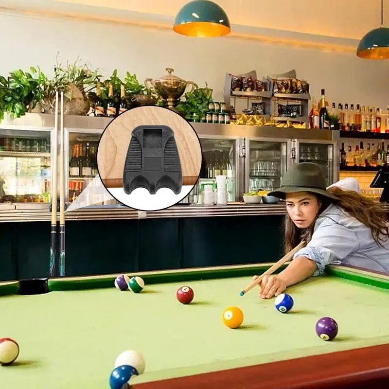 Tongkat bilyar pemegang stabil kecil tidak licin Cue rak pemegang Cue Rest Billiard perlengkapan Portable meja kolam aksesoris dengan kapur