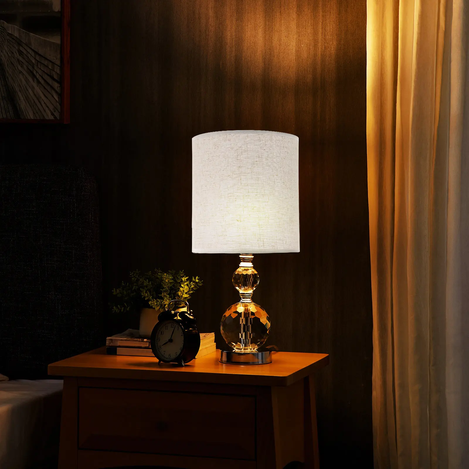 

Linen Lamp Shade Replacement Fabric Table Lamp Cover Indoor Lampshade Bedroom Living Room Decorative Light Shade