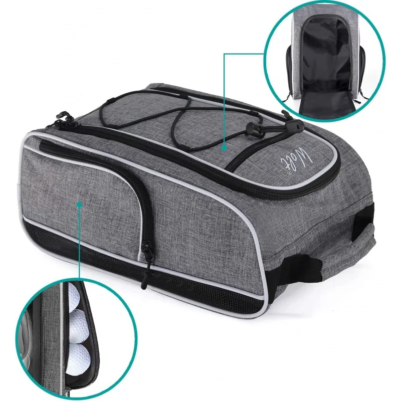 Wolt Golf Shoe Bag - Sports & Travel Shoes Carrier Bags with Ventilation & Socks, Tees, Golf Balls,
