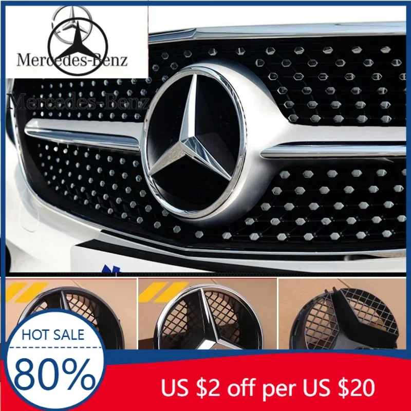 

Hot Car Sticker Black border and silver border decoration for Mercedes Benz W204 2006-2012 B/V class 2005-10 Car Front Grilled S