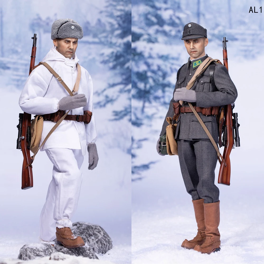 Linea di avviso AL100037 scala 1/6 WWII esercito finlandese soldato maschio Action Figure modello con arma per i fan da collezione