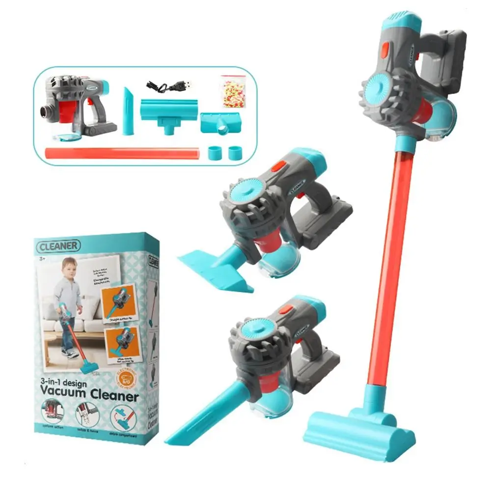 Realistisch 3-in-1 elektrisch stofzuigerspeelgoed Fantasiespel Trolley Huishouden Schoonmaken Speelgoed Simulatie Stofvanger Kinderen