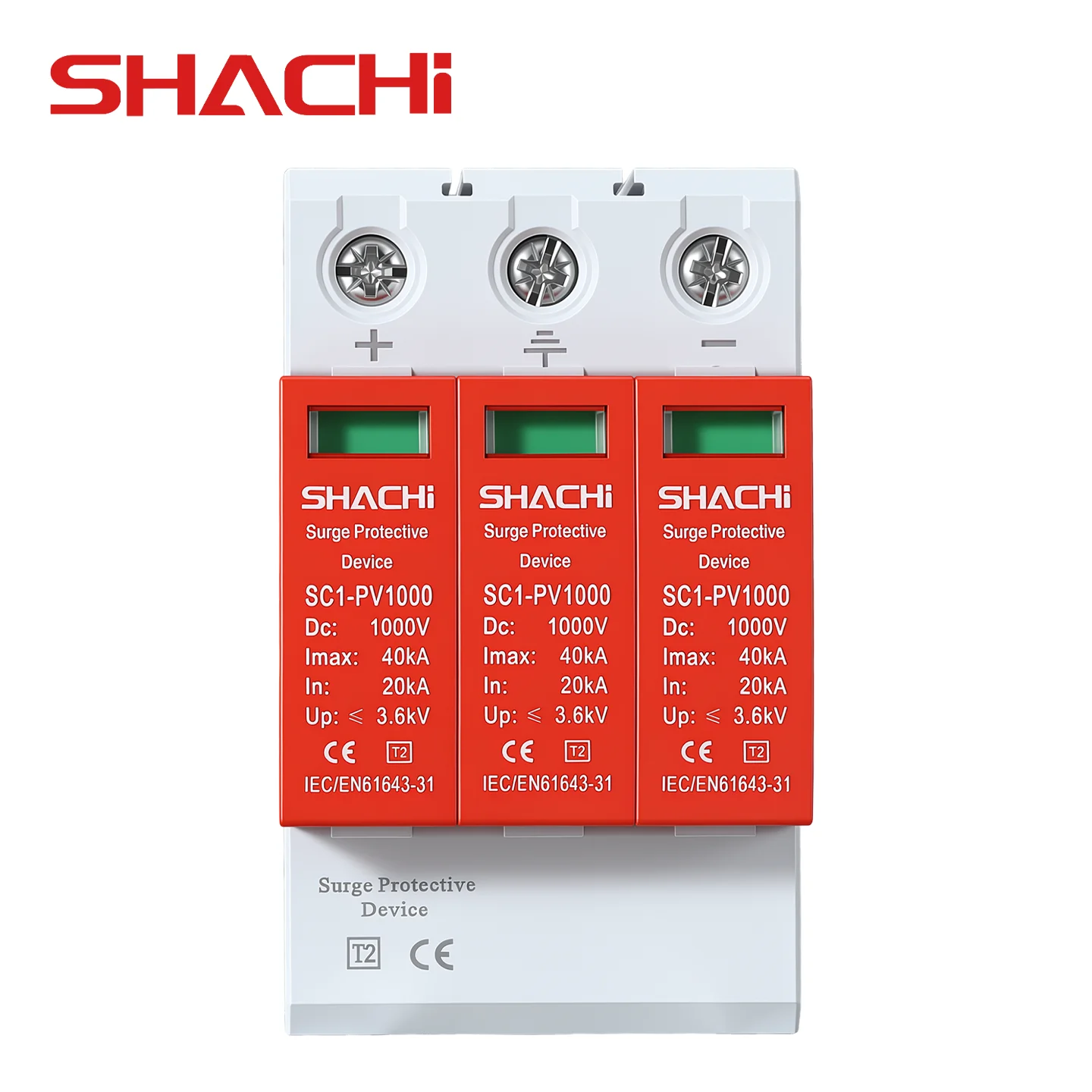 SPD 3P DC  1000V 1200V 1500V 10kA-20kA 20KA-40KA House Surge Protector Protective Low-voltage Arrester Device Voltage Protector