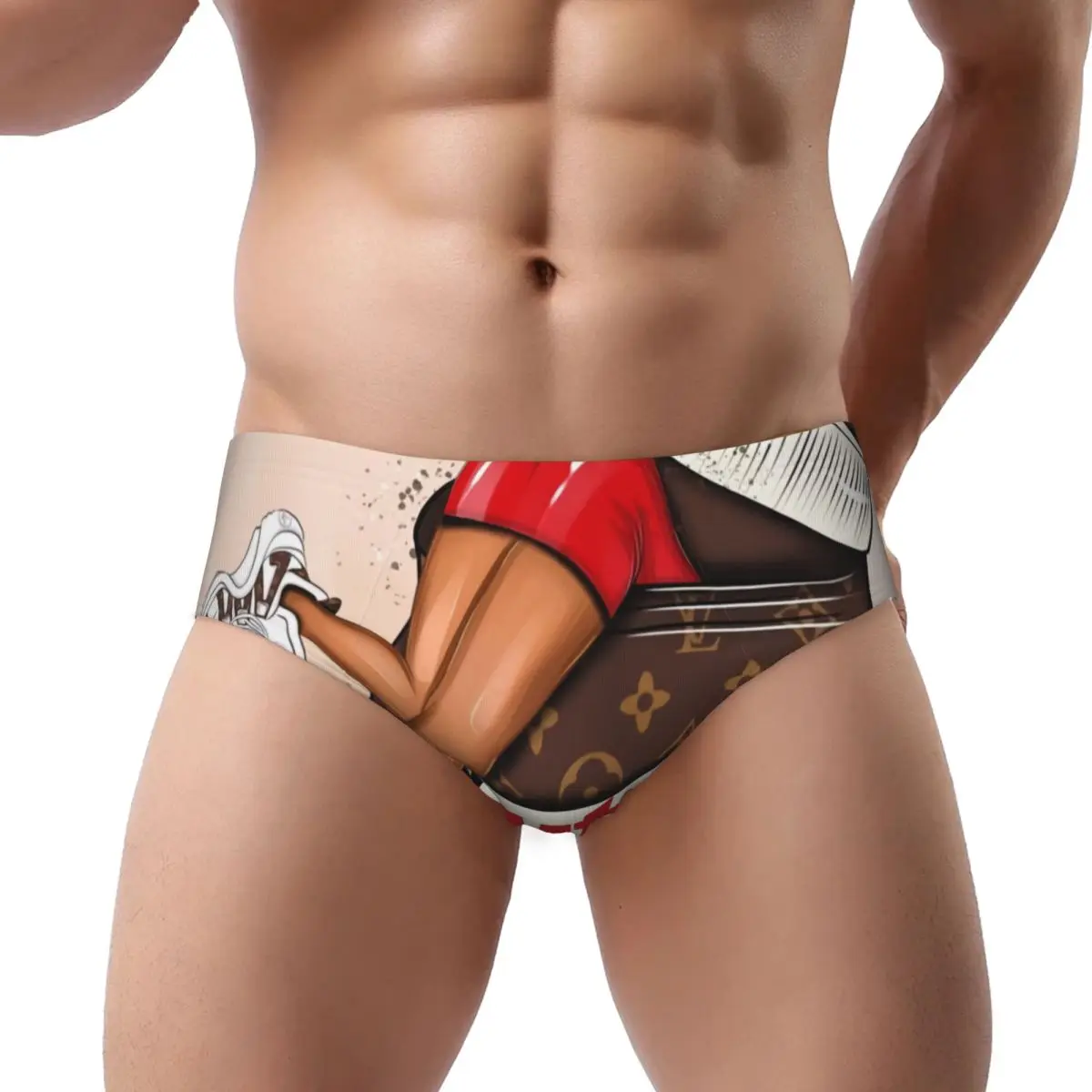 Calzoncillos elásticos masculinos personalizados de la ropa interior de las bragas del tarro de Nutellas de Italia de los hombres