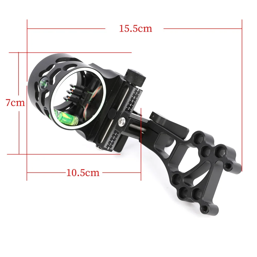 Compound Bow Sight AME Five Needle Sight Short Pole 0.019 Needle Aluminum Alloy for Compound Bow Sight Hunting Accessories