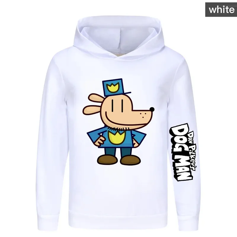 L2025L 할로윈 신상 아동 패션 만화 도그맨 의류 프린트 스웨터 아기 소녀 후디 스웨트셔츠 소년 긴팔 코트