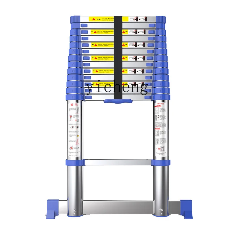 b7-telescopic single-sided household folding lift staircase thickened portable ladder aluminum alloy engineering ladder