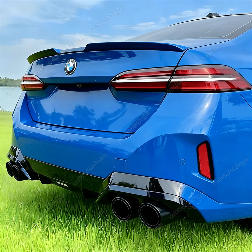 

For BMW 5 Series G60 525i 530i i5 2024 2025 2026 Car Styling Rear Lip Spoiler Corner Exhaust Tip Pipe Tail Throat Cvoer Tuning