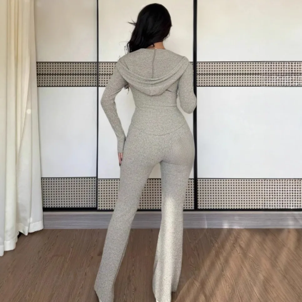 Truсы Жыыыы Komplecт مثير سليم صالح الخريف الشتاء بنطال رياضي كم طويل مقنع سستة مجموعة Conjunto De 2 Piezas Para Mujer