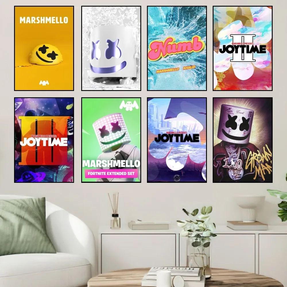 DJ M-Marshmello Singer Poster Prints Wall Painting Bedroom Living Room Decoration Office Home