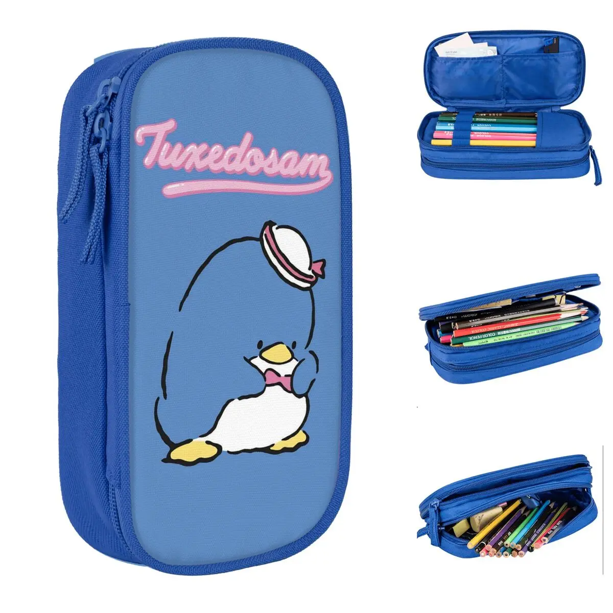 

Смокинги с пингвинами, пенал Sams, милый милый мультяшный пенал, сумка для ручек, детская большая вместительная школьная принадлежность, подарки, пенал