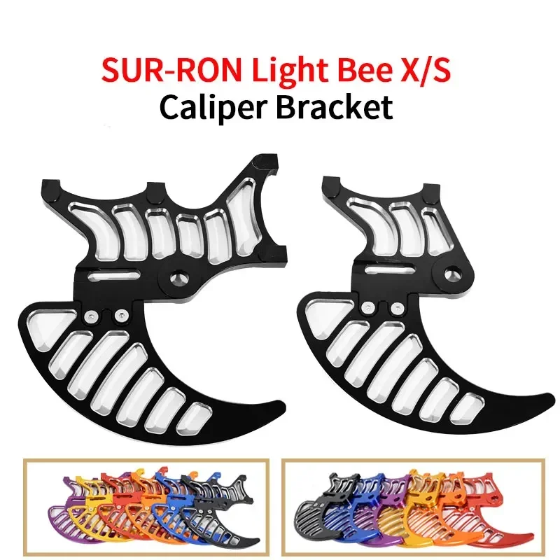 For SURRON Light Bee X Segway X160 X260 Talaria Sting Dual Caliper Mount Shark Fin Disk Disc GuardAlloy Off-road Parts SUR-RON