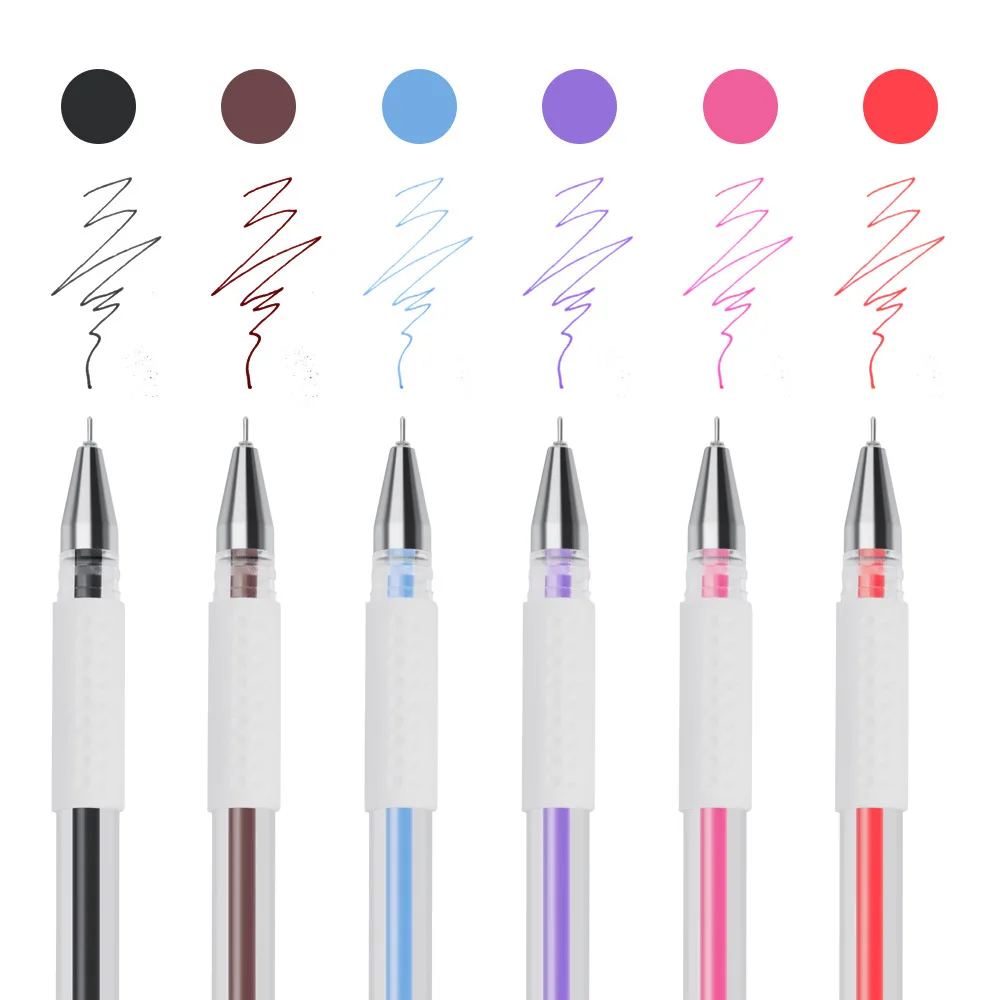 New Position Tattoo Supplies Portable Eyebrow Tattoo Marker Pen Skin Scribe Tool 6 Color Permanent Waterproof Ink Thin Nib Crude