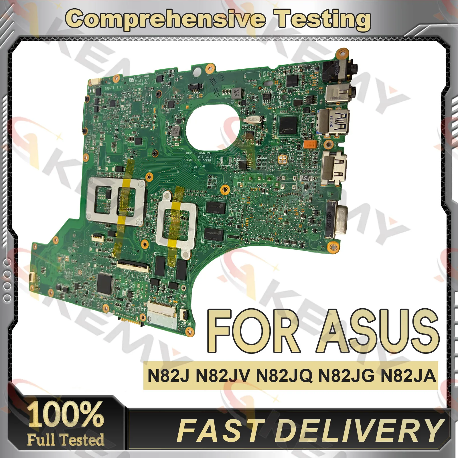 N82JQ Laptop Motherboard For ASUS Vivobook N82JA N82J N82JG N82JV N82JQ Notebook Mainboard in stock fast shipping 100% tests OK