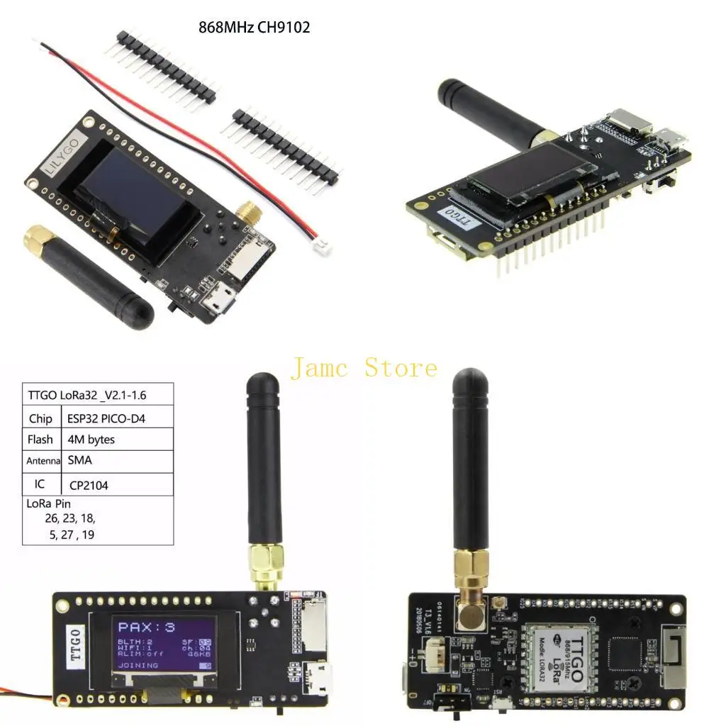 

LX0B LORA32 v2.1 433 868 915 МГц ESP32 OLED 0,96IN CARD Bluetooth-Wi-Fi Модуль