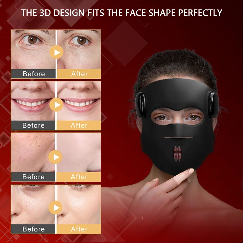 

New Manufacturer LED Facial Mask 3D Red Light Red Light Mask Therapy Face