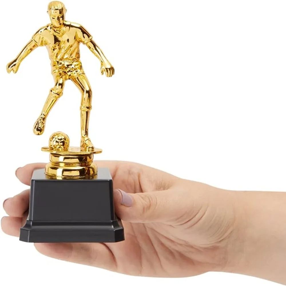 Plastic Model Gold Soccer Trophies Championship Games Golden Prize Cup Small Competition Soccer Craft Souvenirs