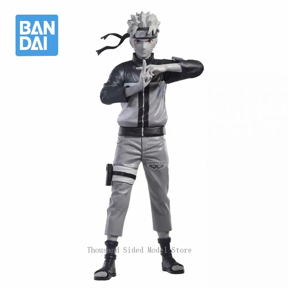 Original banpresto noir borda coleção naruto shippuuden uzumaki naruto figura de ação brinquedos presente modelo colecionável ornamentos