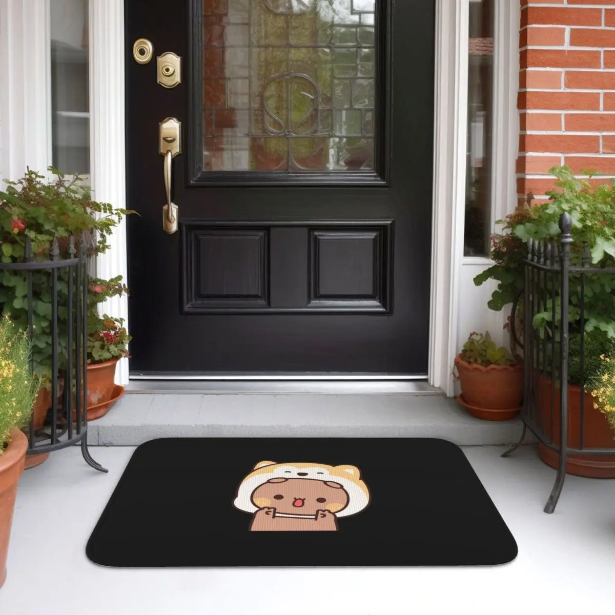 

Коврик для входной двери с изображением медведя и панды Bubu Dudu, кухонный коврик для входа в дом, противоскользящий ковер для спальни, коврик для ног