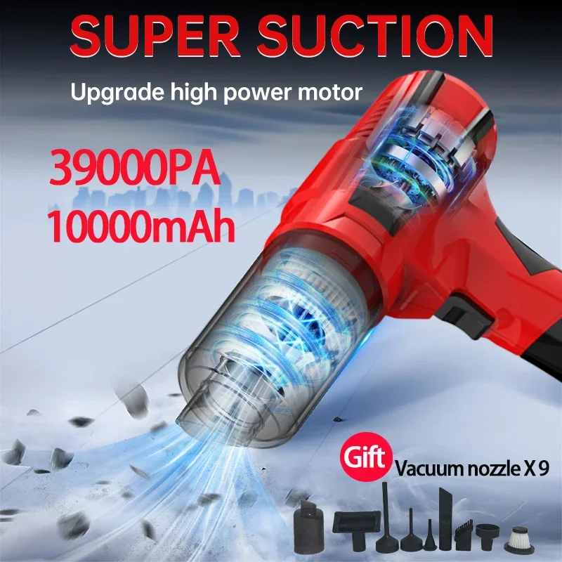 High Power Car Vacuum Cleaner Portable Handheld Wireless Brushless Motor Home Appliance Cleaning Machine Air Duster