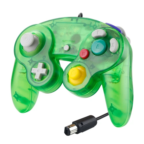 Nuevo Gamepad de Color transparente para Gamepads GameCube NGC, controlador de juego con cable, Joystick para consola de juegos NGC Compatible con Wii