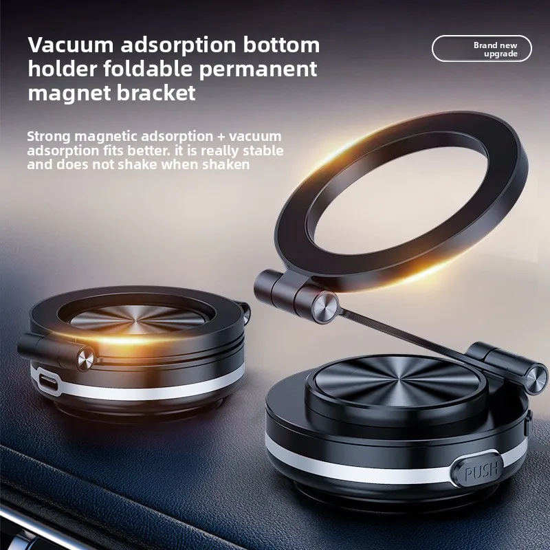 

For Magsafe Magnetic Vacuum Car Phone Holder Suction Cup Folding Universal Navigation Stand Bracket For IPhone/Samsung/Xiaomi