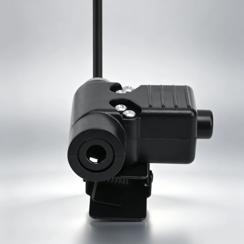 U94 PTT Cable Adapter for Two Way Radio, Push-to-Talk Button Compatible with Tactical Headset, K1 Civilian Wiring