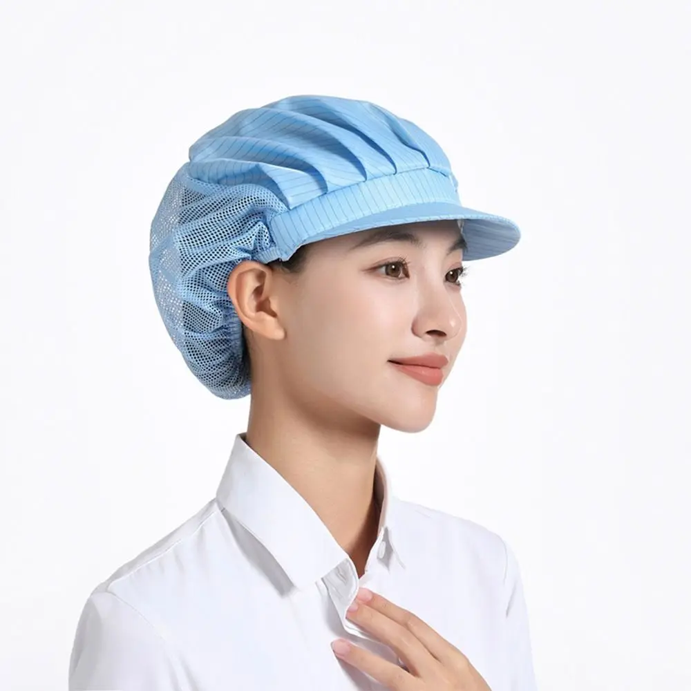 قبعة جديدة مقاومة للغبار من القطن خفيفة الوزن بلون واحد، قبعة عمل، قبعة الشيف، خدمة الطعام، كوك