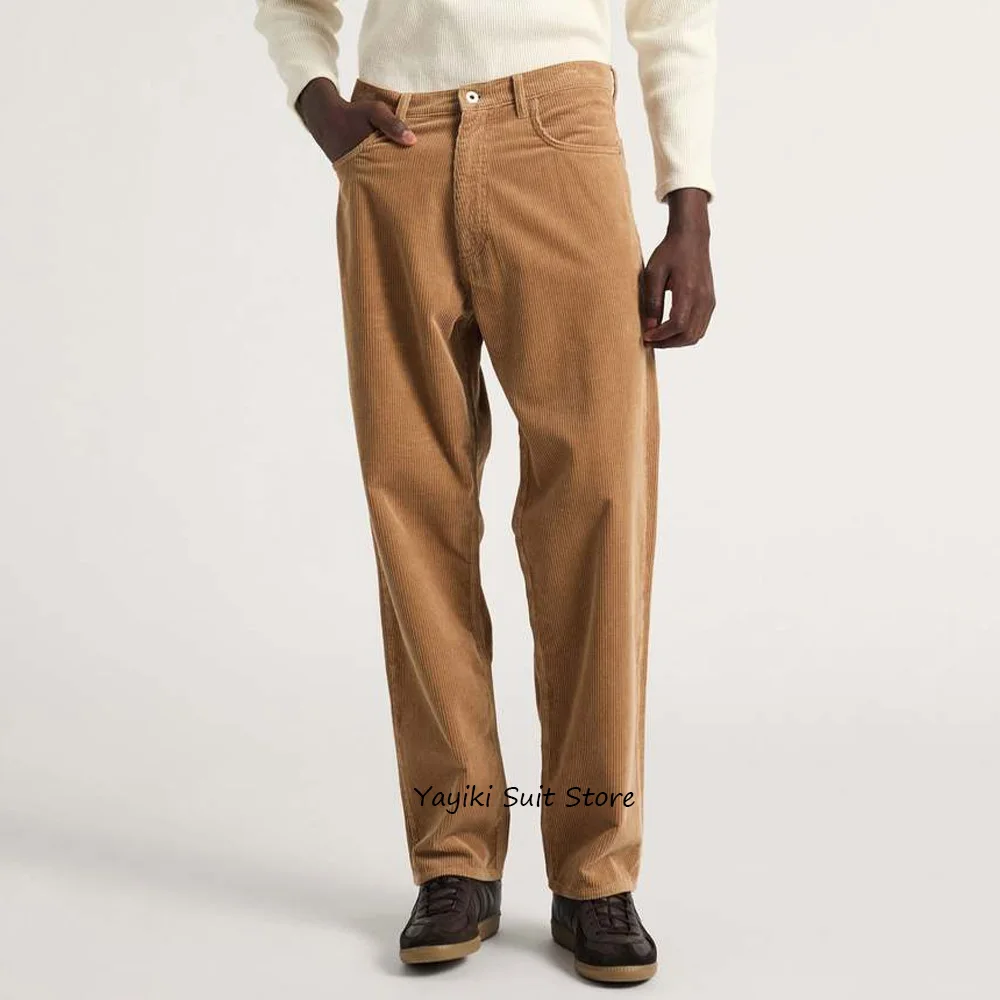 

Classic Men's Pants for Man Solid Color Polyester Fiber Straight Leg Business Casual Work Trousers Trouser Tailoring Clothing