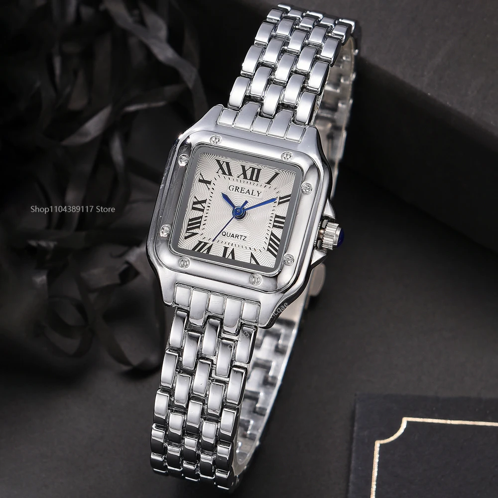 ساعة كوارتز كاجوال عصرية للسيدات، ساعة بحزام من الفولاذ المقاوم للصدأ للأعمال