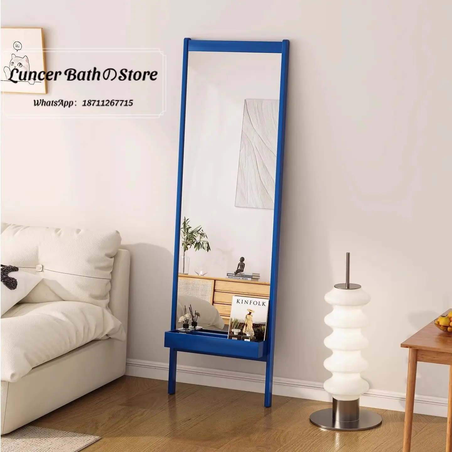 Viral Lean to Wall Full Length Mirror, Floor Standing Dressing Mirror for Bedroom, High End Ins Style Home Fitting Mirror