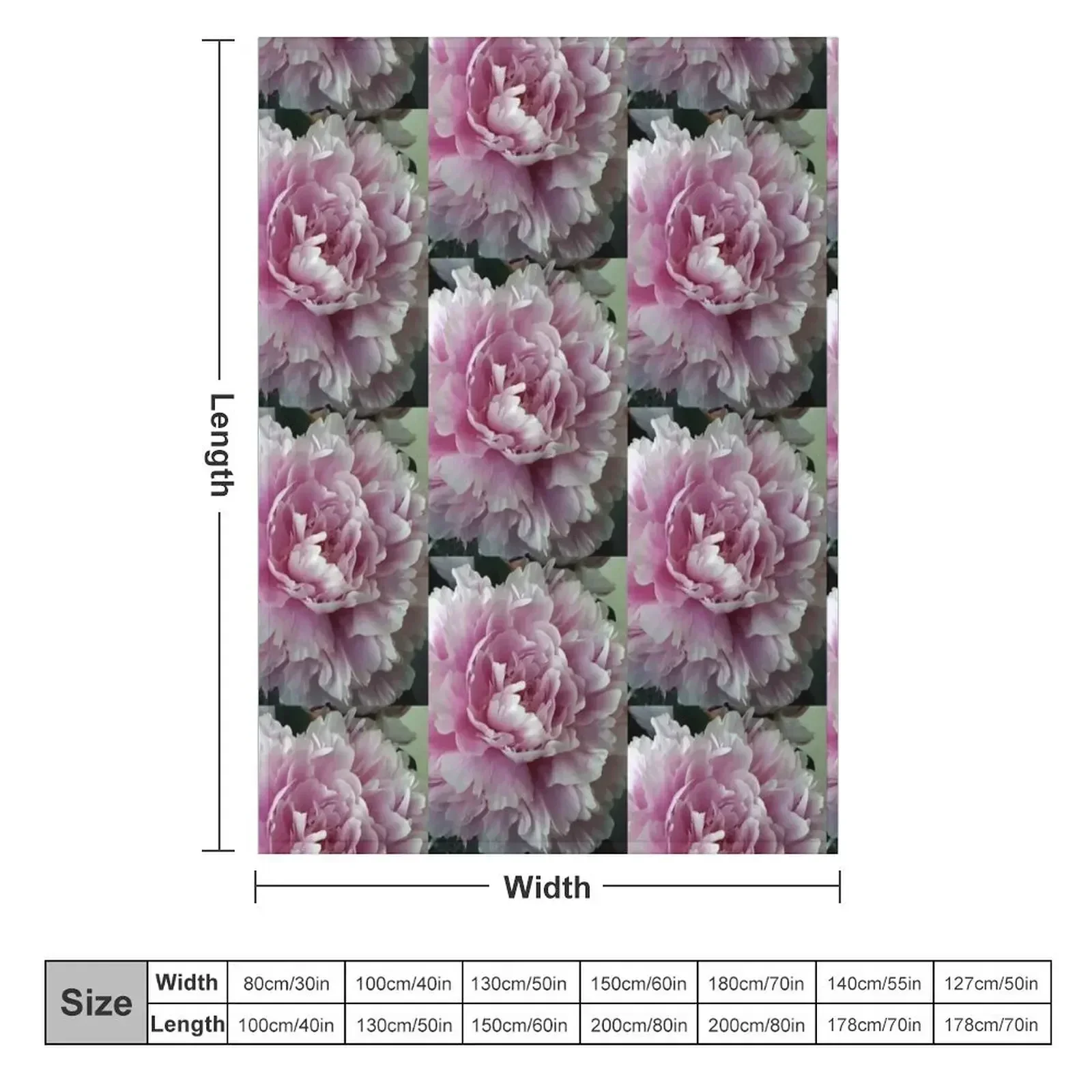 Peonies Throw Blanket Camping Bed linens sofa bed Decorative Sofas Luxury Designer For Sofa Thin Blankets