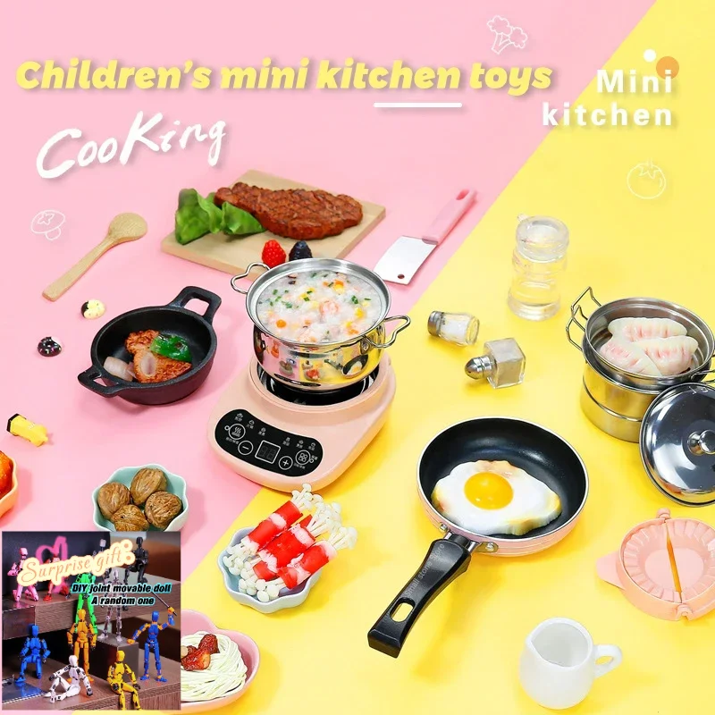 Mini Simulatie Keukenspeelgoed Echt Koken Kleine Keukenpotten Kinderen Koken Is Edibletoys Keukengerei Set Meisje Cadeau Jugetes