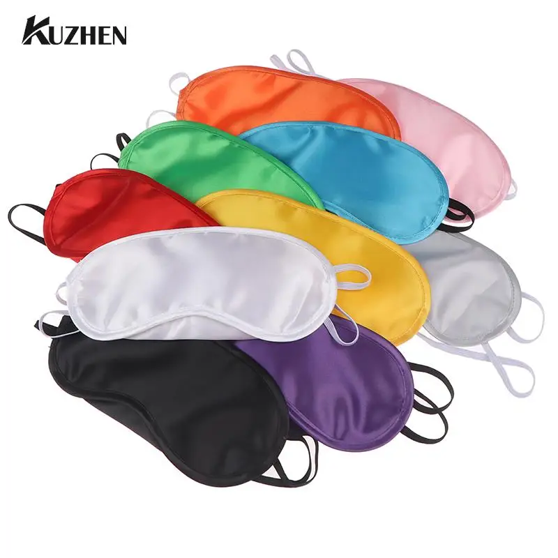 1PC Silk Eye Mask Eyeshade Cover Shade Soft Blindfold Travel Eyepatch Natural Sleeping Eye Patch Sleep Mask Women Men