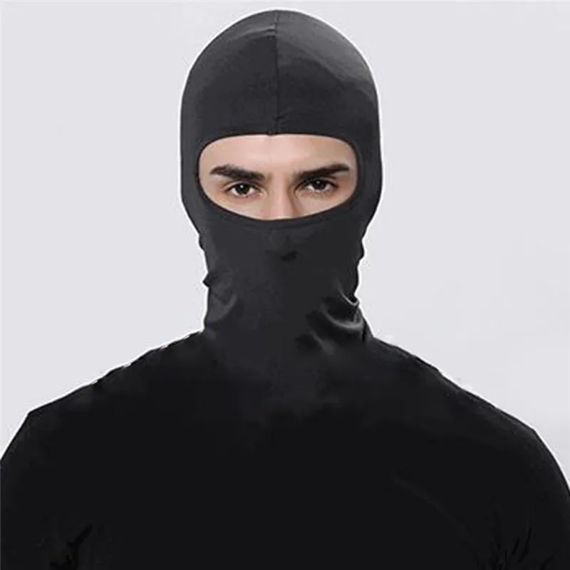 Black Outdoor Riding Mask Motorcycle Windproof Sun Proof Dustproof Mask Men's Headgear Equipment